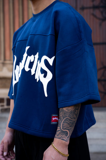 Boxy Signature VDS Cropped Jersey - Navy Blue