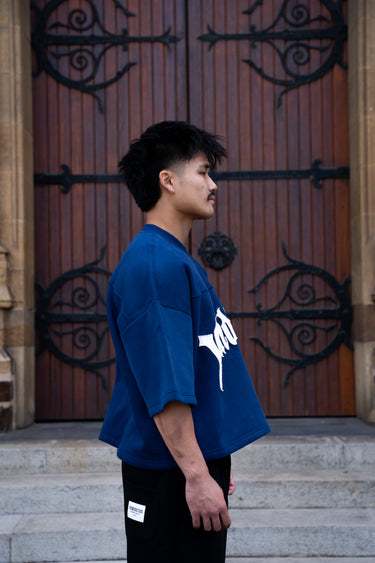 Boxy Signature VDS Cropped Jersey - Navy Blue