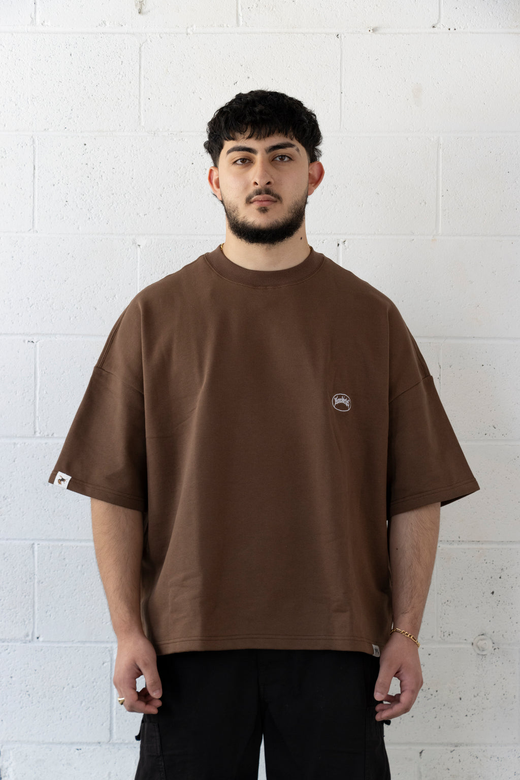 Stamped Mountaintop Tee - Brown