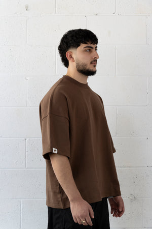 Stamped Mountaintop Tee - Brown