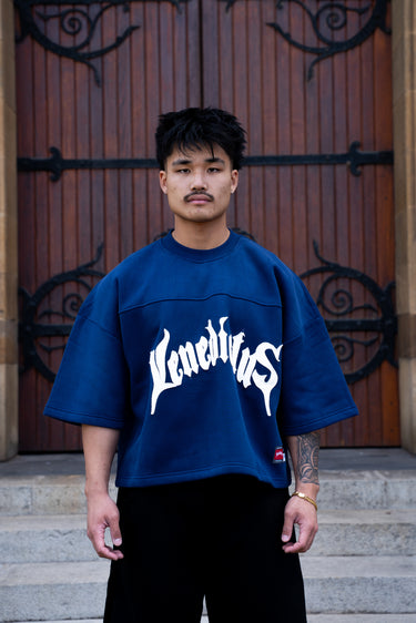 Boxy Signature VDS Cropped Jersey - Navy Blue