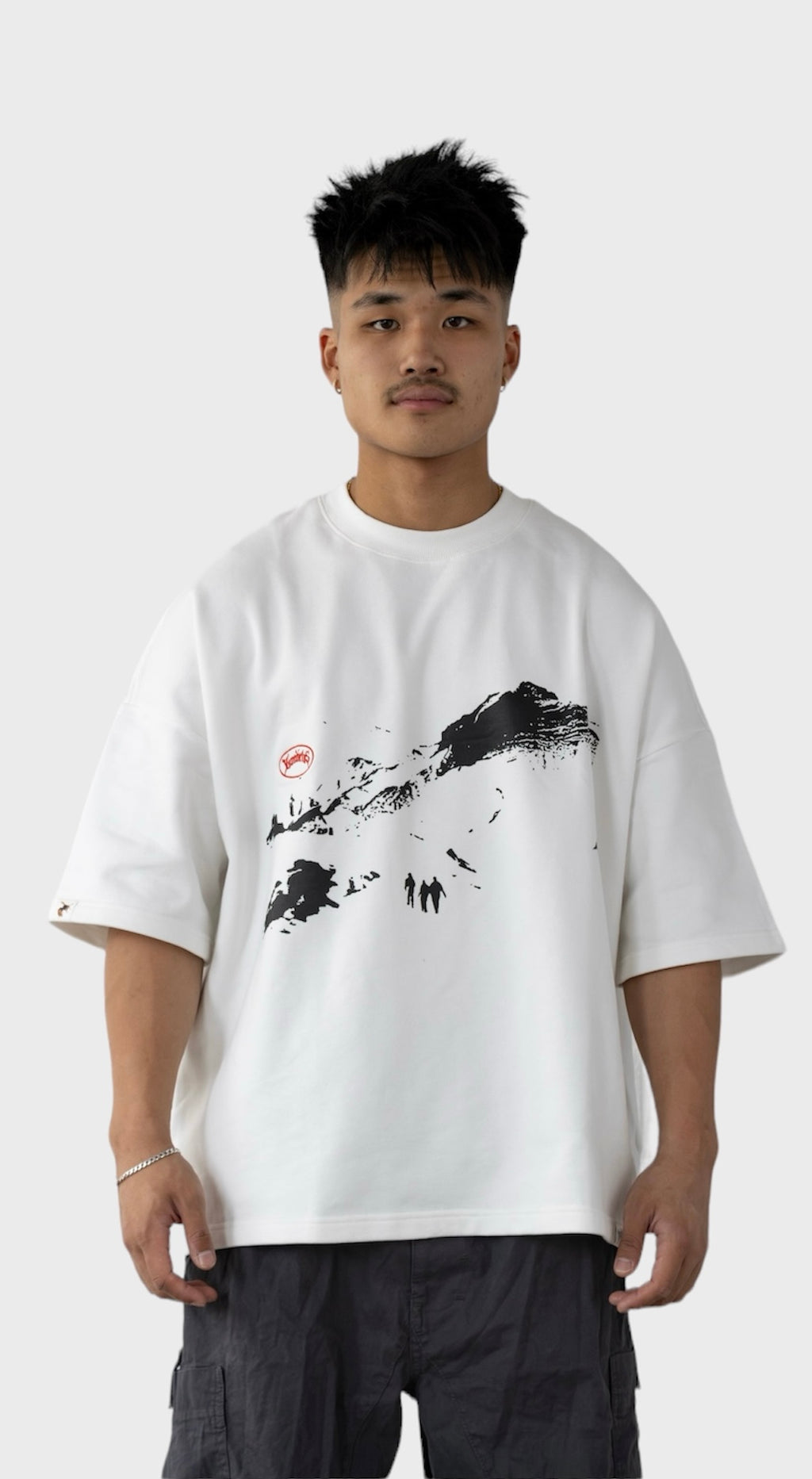 Stamped Mountaintop Tee - White