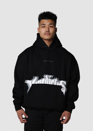 'DARK HAVEN' Blur Hoodie - Black